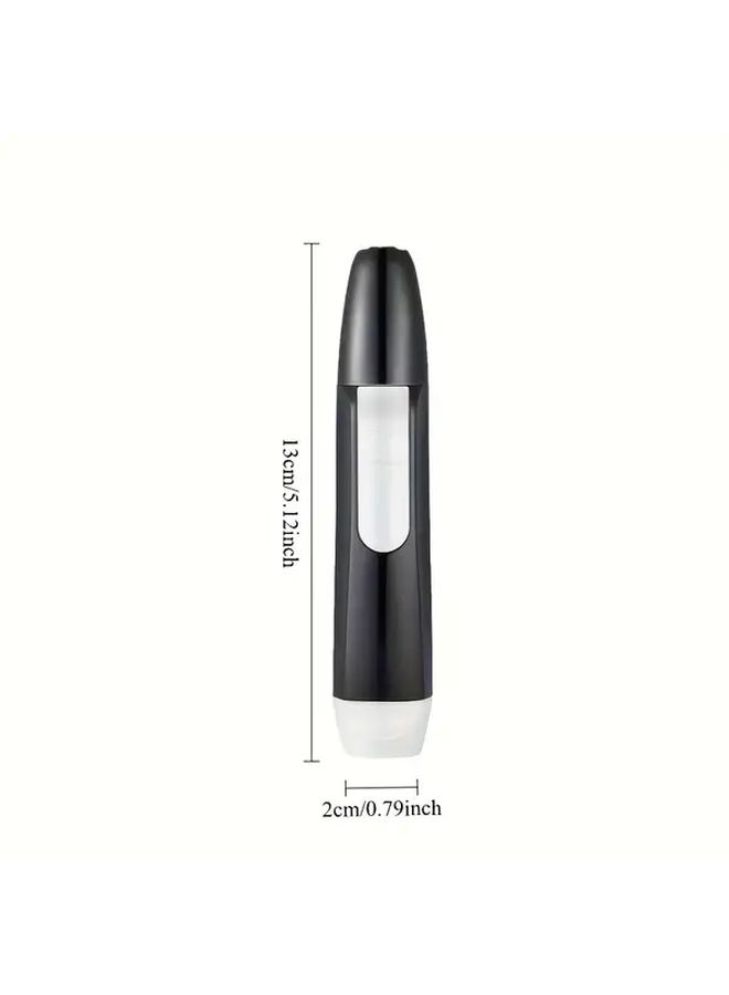 Black Cordless Nose Ear Eyebrow Trimmer Compact Portable Grooming Tool - Image 3