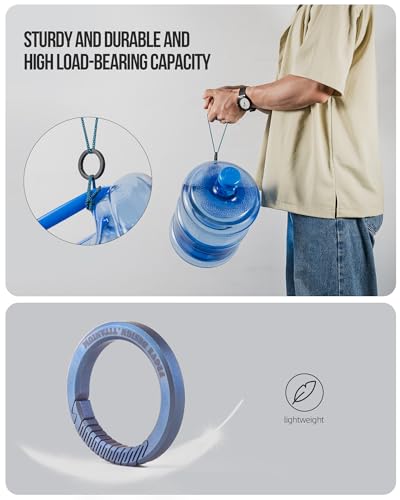 FEGVE Carabiner Keychain Clip with 2 Key Rings, Titanium Quick Release Keychain Small Carabiner Clip for Keys - Image 5