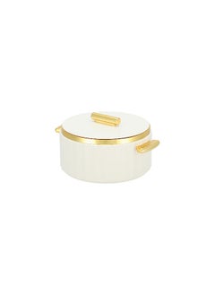 La Mesa LA MESA FOOD WARMER 2 LITER  MATT WHITE BODY+MATT GOLD  - Image 1