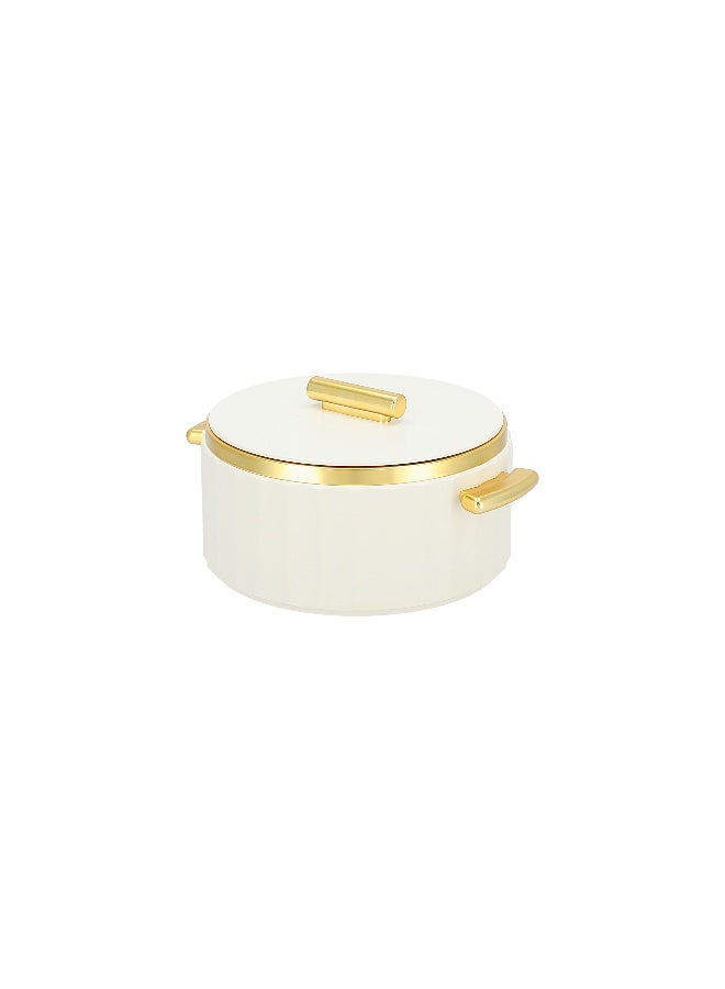 La Mesa LA MESA FOOD WARMER 2 LITER  MATT WHITE BODY+MATT GOLD  - Image 1
