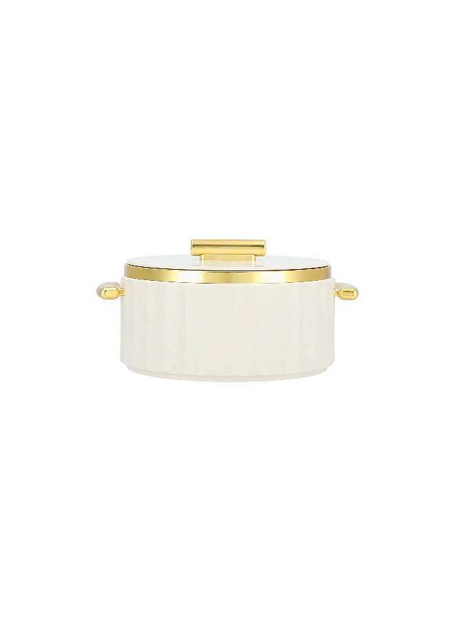 La Mesa LA MESA FOOD WARMER 2 LITER  MATT WHITE BODY+MATT GOLD  - Image 2