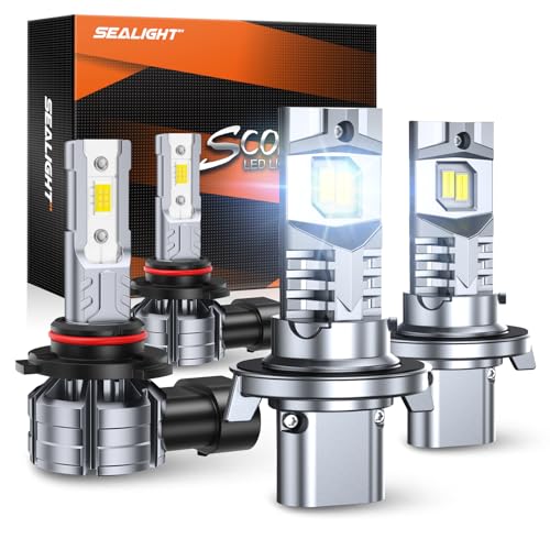 SEALIGHT LED Bulbs Combo for Ford F150 20042014 9008 H13 H10 9145 Fog Lights Bulb Plug and Play LED Upgrade for Trucks RV Clearance Light Marker Light Pack of 4 - Image 1