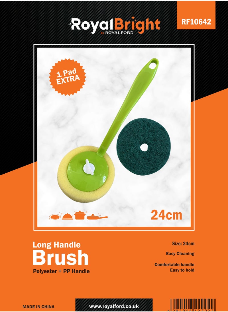 Royalbright 24 CM Long Handle Brush- RF10642 Scrubbing Brush with Long Handle Multi-Purpose Brush for Cleaning Kitchen and Bathroom Superior Quality Brush - pzsku/ZCE9649B987FD89046B52Z/45/_/1694410851/33222e05-7f51-45d1-aa22-b450c13833bd