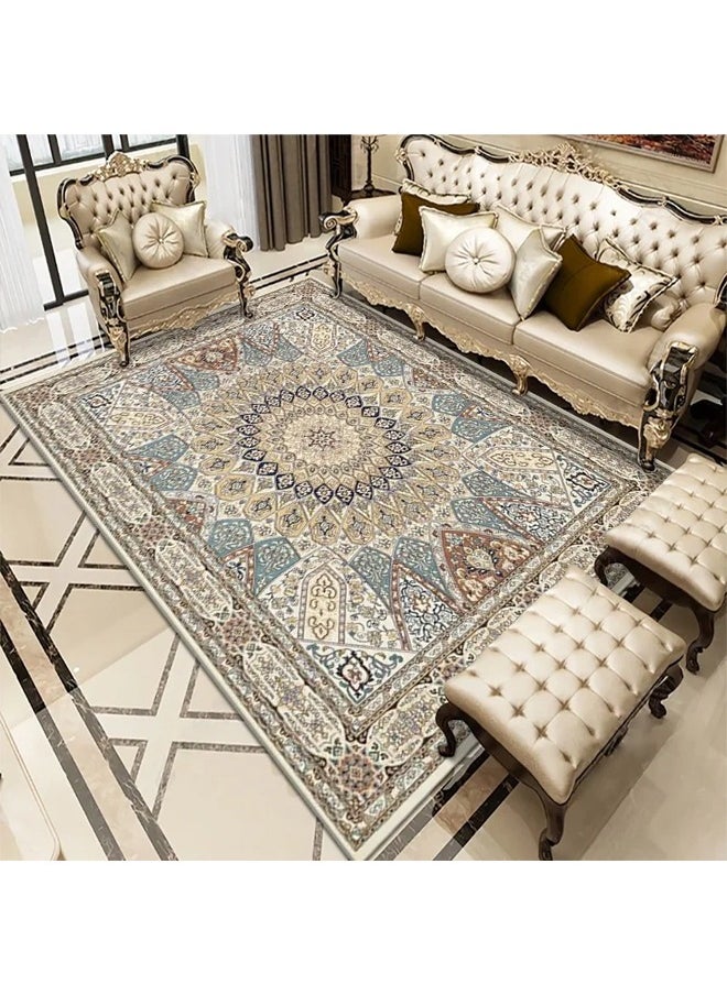 كلناميان سجاد أمريكي مانع للانزلاق سجاد عصري ناعم مقاس 160 × 230 سم (قطرة بلاستيك كريستال مخمل)  - Image 2