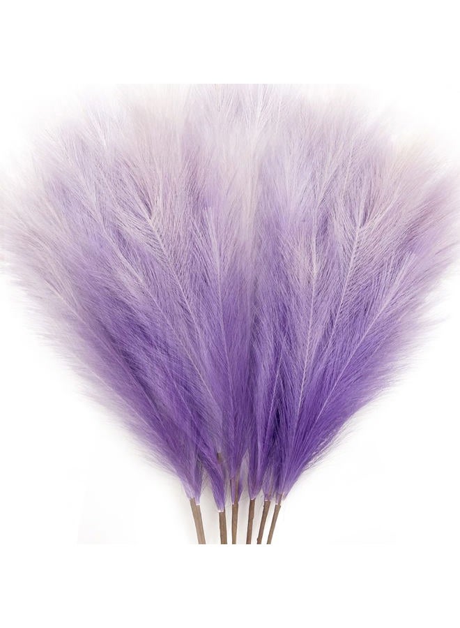 KALYLOC 8Pcs 3FT Purple Colorful Faux Pampas Grass, Fake Artificial Pampass Grass Decor, Filler Tall Pampas Grass Reed Fluffy Stems Plant for Home Boho Living Room Wedding Decoration - Image 1