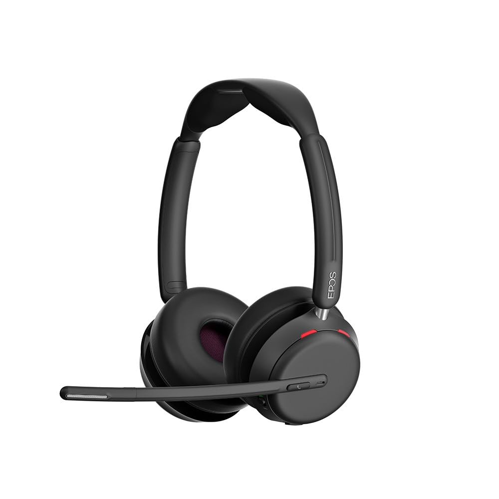 EPOS Impact 1061 ANC HighPerformance Bluetooth Headset for PC DoubleSided Advanced Noise Cancellation AI Super Wideband Audio Intuitive Controls for Professionals in Loud Workspaces