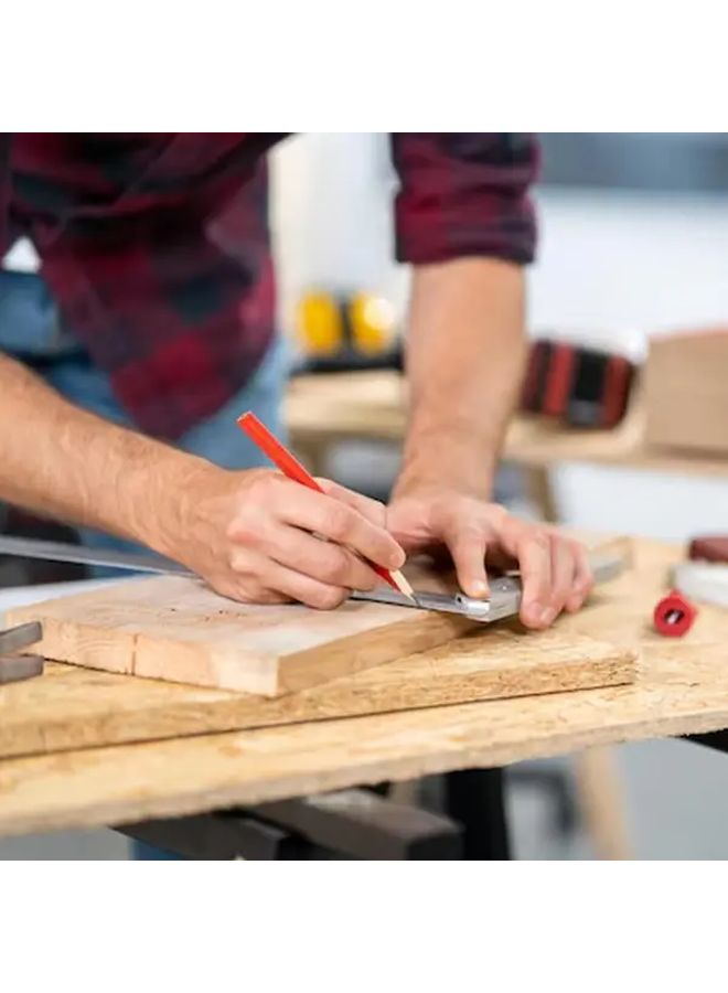 4 Pcs Heavy Duty Stainless Steel Ruler Set Silvery 4 Scale Metric Imperial Decimal Architectural Bendable Metal Rulers - Image 4