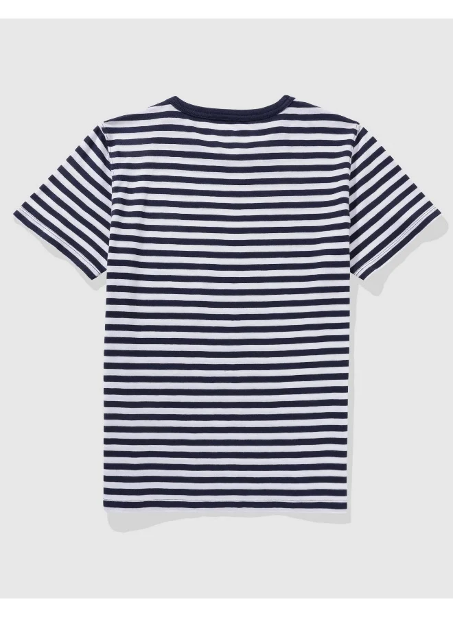آري من امريكان ايجل Classic Stripe Crew Neck T-Shirt