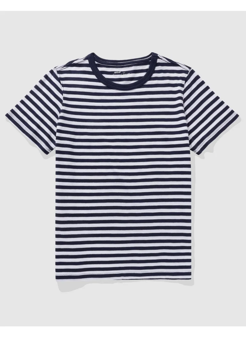 Aerie Classic Stripe Crew Neck T-Shirt