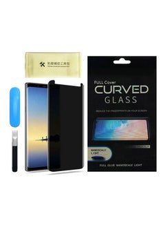 Samsung Galaxy S9/S8 Nano Optics Curved Full Coverage Privacy Glass Screen Protector Laser Model Uv, Fix The With Accompanied Laser, 9H Hardness Clear/Black