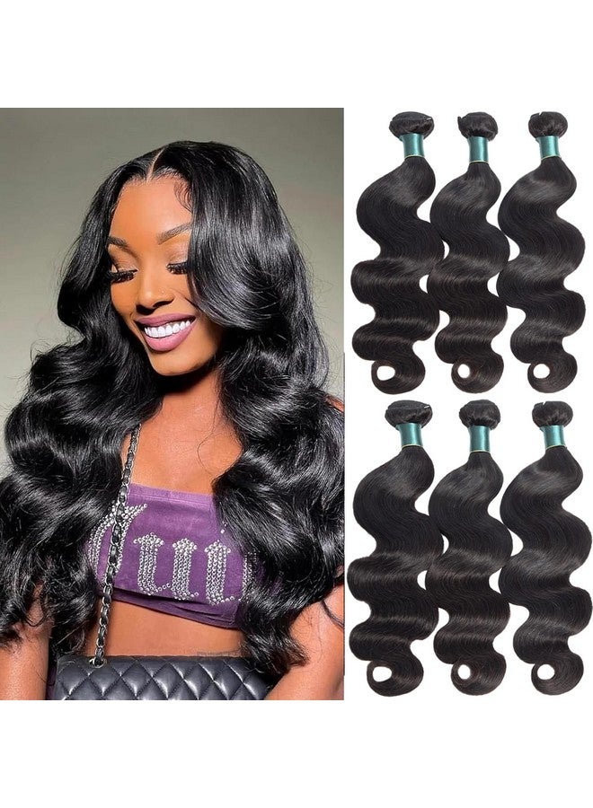 Superfect Human Hair Bundles 18 20 22 Inch Body Wave Bundles Human Hair 12A 100% Unprocessed Brazilian Virgin Hair Weave 3 Bundles Deals Human Hair Natural Black Color (18 20 22 Body Wave 3 Bundles) - Image 2