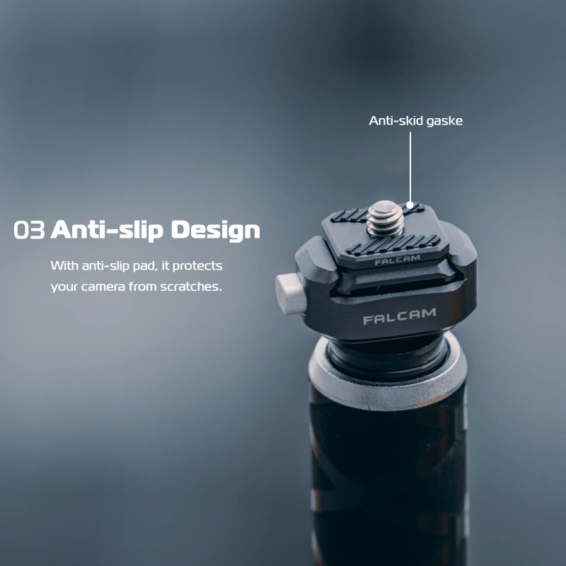 ULANZI Falcam F22 Quick Release Kit f Insta360, Panoramic Camera Mounting Adapter Convert 1/4" Thread to F22 QR System, Camera Accessory f Photographer, Fits for Insta ONE RS, ONE RS 1-Inch, ONE X/X2 - Image 4