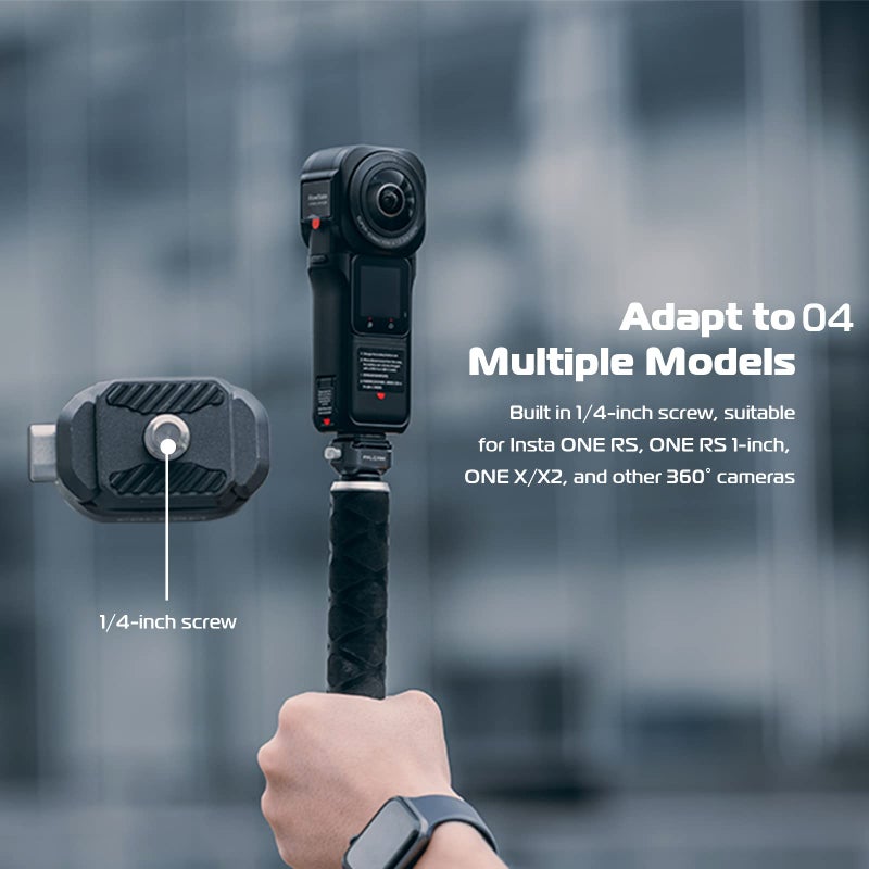 ULANZI Falcam F22 Quick Release Kit f Insta360, Panoramic Camera Mounting Adapter Convert 1/4" Thread to F22 QR System, Camera Accessory f Photographer, Fits for Insta ONE RS, ONE RS 1-Inch, ONE X/X2 - Image 5