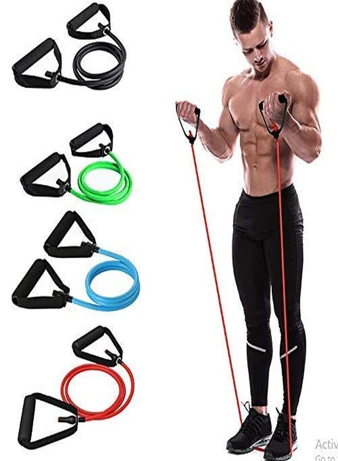 ZIVIK Resistance Tube Exercise Bands for Stretching, Workout, and Toning for Men, and Women (Multicolor) - Image 2
