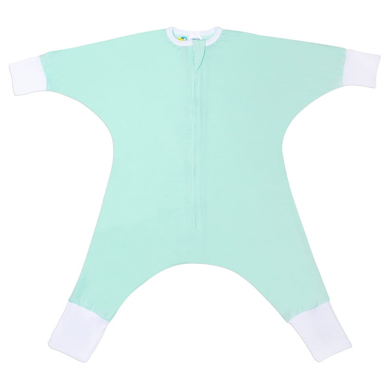 SleepingBaby Flying Squirrel Toddler Pajamas with Practical Zipper for Quick Diaper Changes and Travel Comfort Mint 1224 Months
