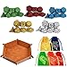 PUGED DND Dice Set 35 Pcs Polyhedral Dungeons and Dragons Rolling Dice for DD RPG MTG Table Games Dice Bulk with Colorful Drawstring Bags and Dice Tray Retro - Image 2