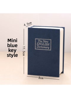 Generic Small Cash Box Piggy Bank Children's Household Storage Book Safe Code Box With Lock Small Lock-Color:Extra Small Key Blue Smaller Size  - Image 1