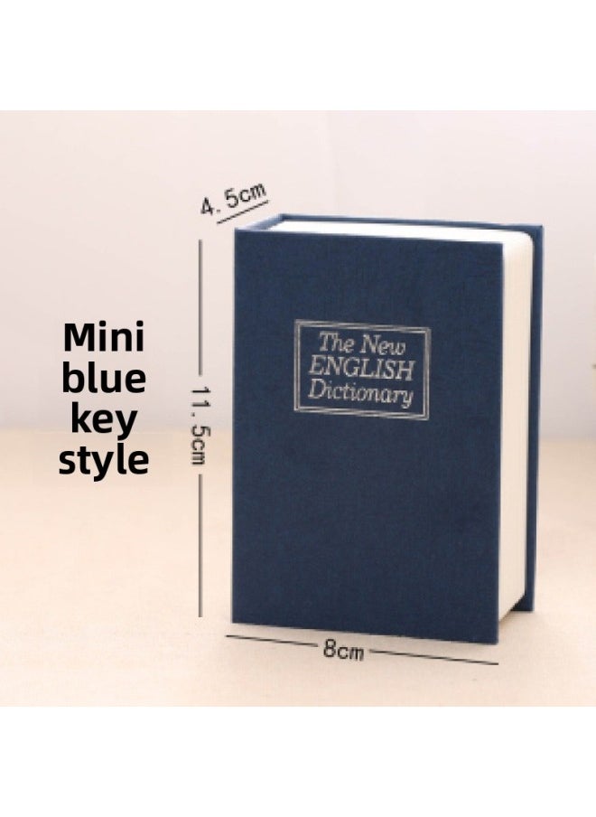 Small Cash Box Piggy Bank Children's Household Storage Book Safe Code Box With Lock Small Lock-Color:Extra Small Key Blue Smaller Size  - Image 1