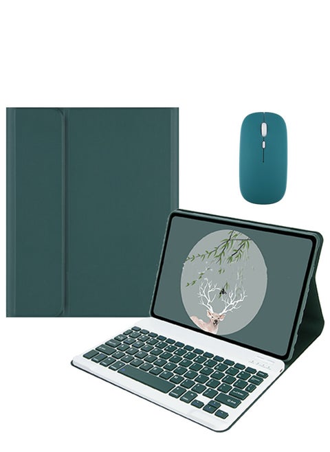 Arabic and English Keyboard Case for Huawei Matepad 11.5 inch/Air 11.5 inch 2023/Matepad 11.5S 2024, Detachable Wireless Keyboard Pen Holder Ultra-thin Leather Smart Case with Mouse