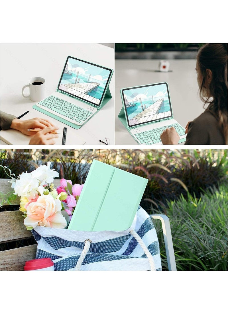 Generic - Arabic and English Keyboard Case for Huawei Matepad 11.5 inch/Air 11.5 inch 2023/Matepad 11.5S 2024, Detachable Wireless Keyboard Pen Holder Ultra-thin Leather Smart Case with Mouse - Image 1