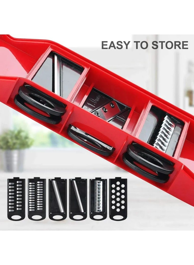 DubaiGallery قطاعة خضروات مع 9 شفرات بصل متعددة الوظائف موفر للوقت لفرم الخضروات في المطبخ حاوية سلطة البطاطس - Image 3