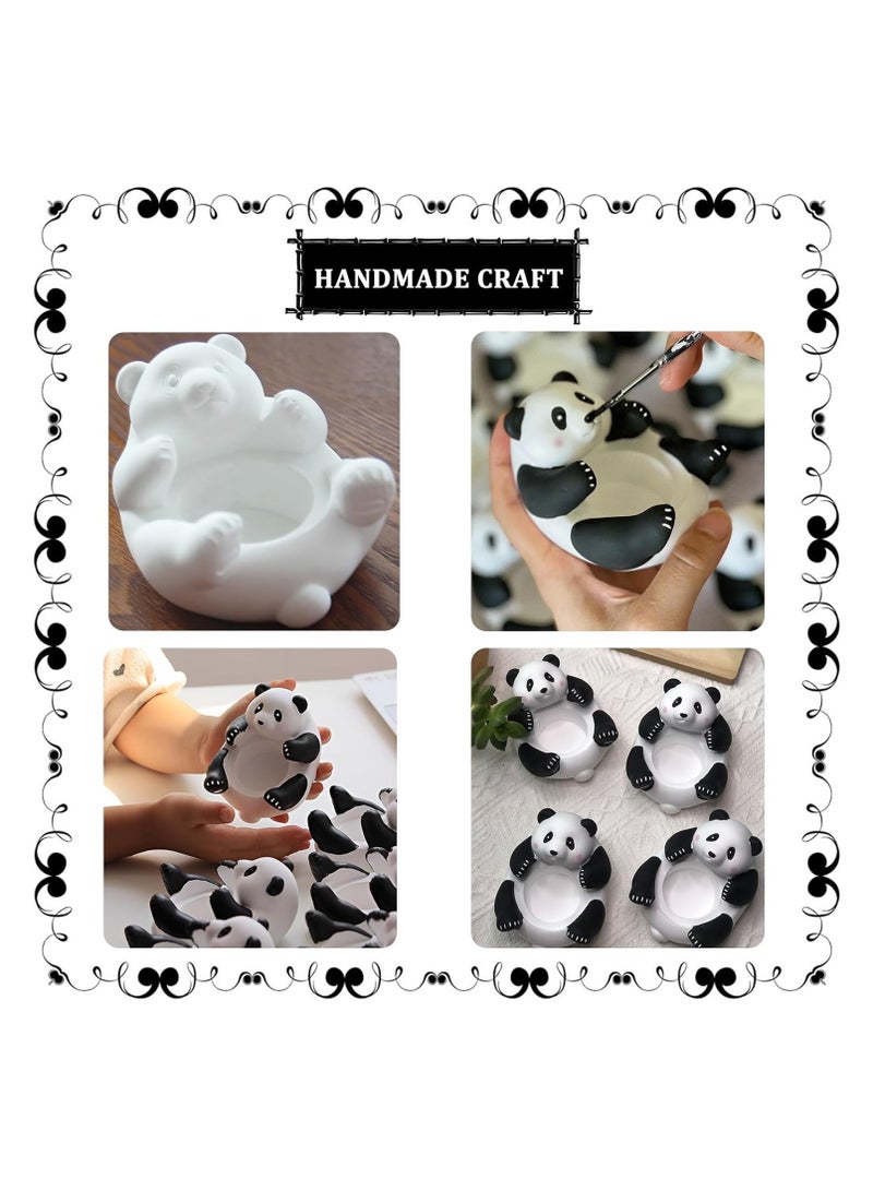 Tea Light Candle Holder, Cute Panda Candle Holder Ring Holder Jewelry Tray Decoration Holder for Tea Light Candle Desk Home Centerpiece Kitchen Room Decoration Panda Gift for Kids Girlfriend  - Image 3