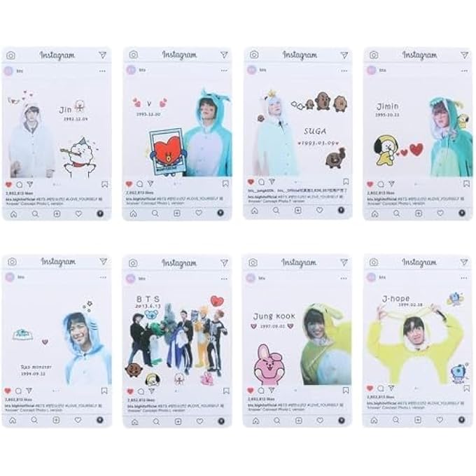 KPOP BANGTAN BOYS INS PVC CARD PHOTOCARD LOMO CARD POSTER ALBUM MEMBER CARD FANS GIFTS