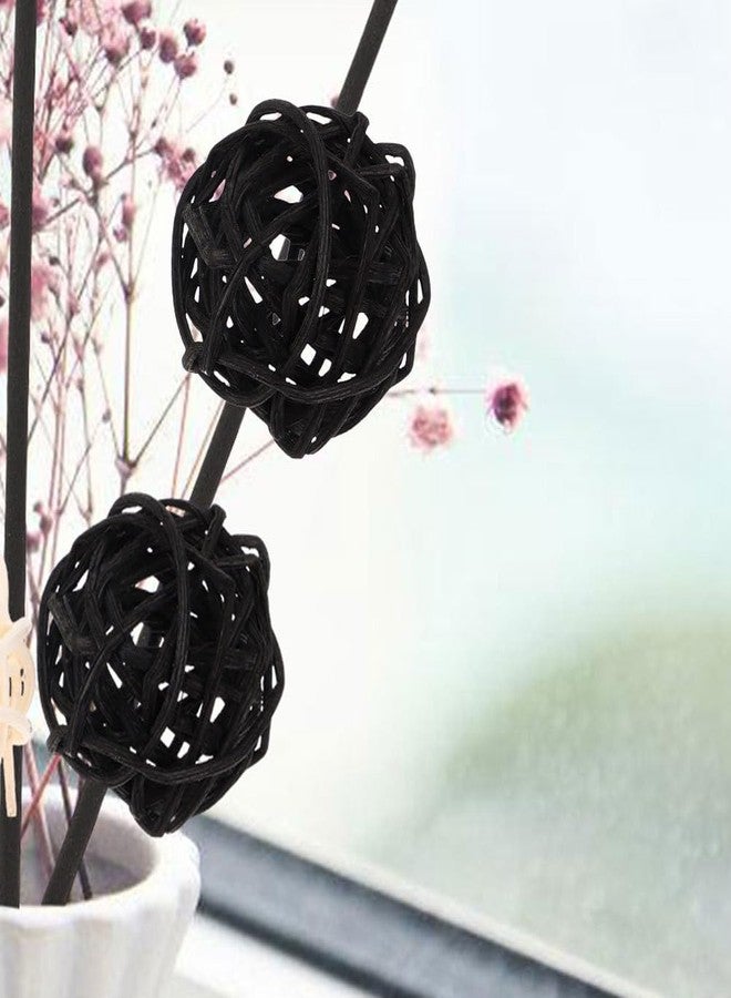PRETYZOOM 40pcs Wicker Rattan Balls 1-Inch Small Decorative Rattan Balls Vase Fillers for Wedding, Orbs Filler for Halloween Centerpiece Bowls Decoration - Image 2