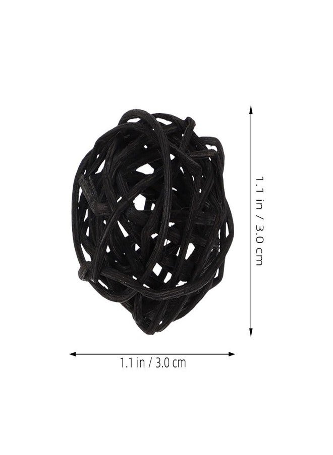 PRETYZOOM 40pcs Wicker Rattan Balls 1-Inch Small Decorative Rattan Balls Vase Fillers for Wedding, Orbs Filler for Halloween Centerpiece Bowls Decoration - Image 4