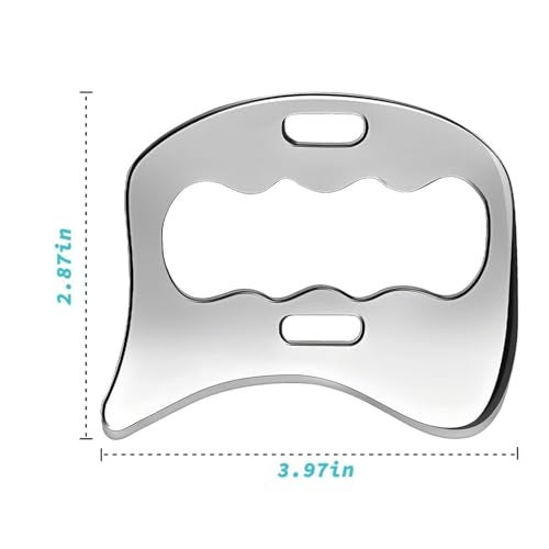 Soulvinee Stainless Steel Gua Sha Muscle Scraper Tool, Myofascial Scraping Tools for Physical Therapy, Lymphatic Drainage Massager, Soft Tissue Massage Tool - Image 5