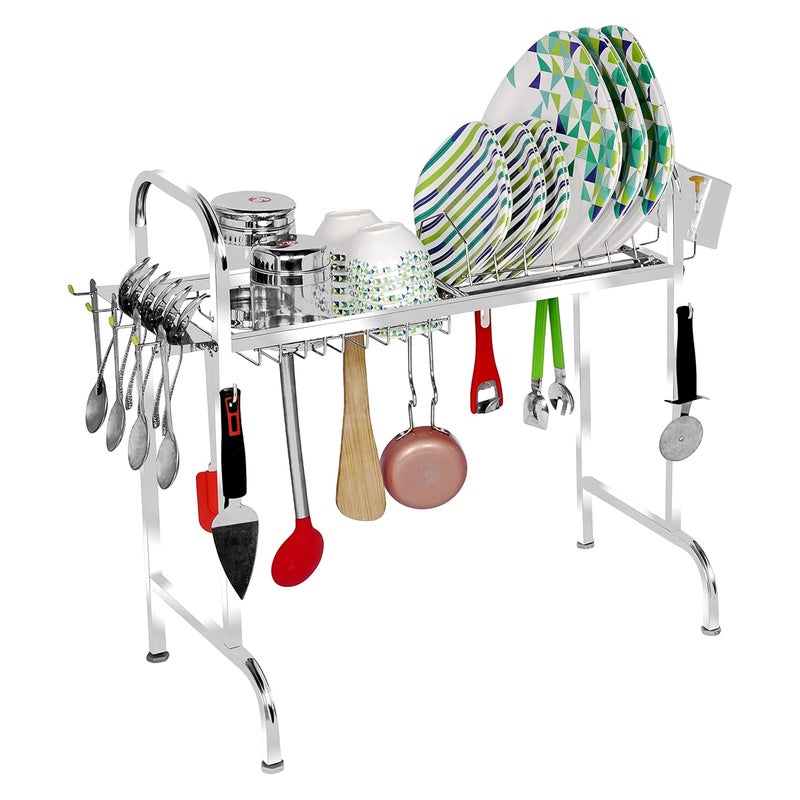 Homify Stainless Steel Over The Sink Dish Drying Rack 24 Inch 1Tier Utensil Holder for Kitchen Counter Top Sink Rack Standing Shelf for Organize Kitchen Kitchen Dish Rack 1 Shelf - Image 1