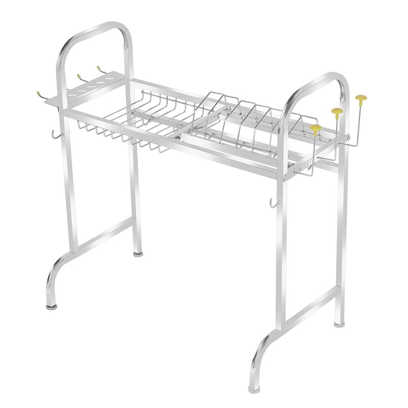 Homify Stainless Steel Over The Sink Dish Drying Rack 24 Inch 1Tier Utensil Holder for Kitchen Counter Top Sink Rack Standing Shelf for Organize Kitchen Kitchen Dish Rack 1 Shelf - Image 5
