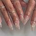 RikView French Tips Nails Medium Press on Nails Coffin Fake Nails Green Nails Glossy Full Cover Nails 24 PCS/Set - Image 1
