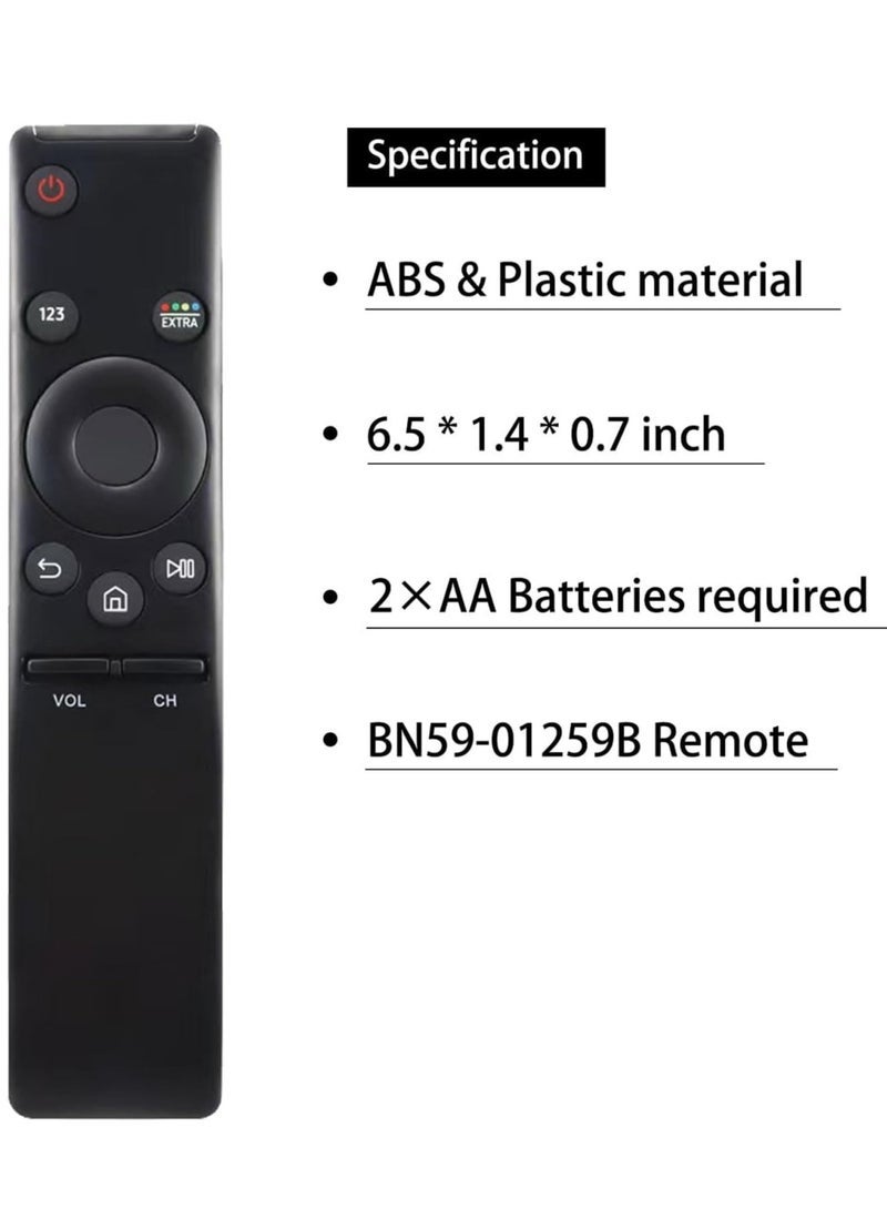 PopZa Replacement Remote Control for Samsung Smart TV UE49KS7090U/XZG UE49KS7500 UE49KS7500S UE49KS7580 UE49KS7590 UE49KS8000 with Battery - Image 4