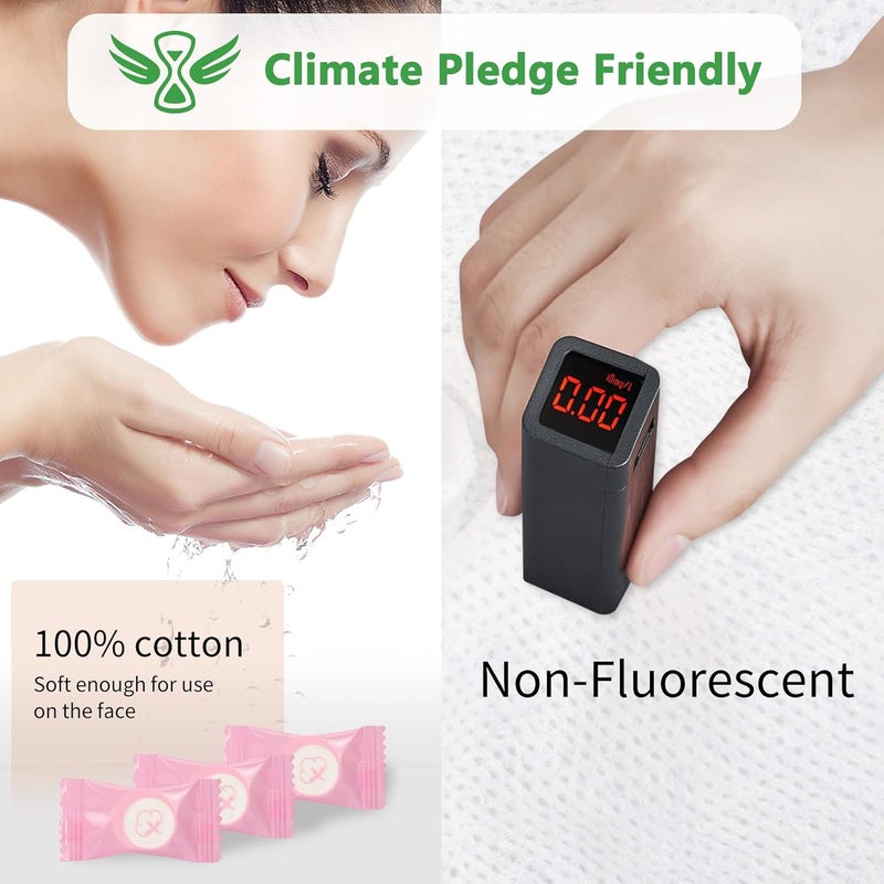Classycoo Compressed Towel 100 PCS Mini Tablets Disposable Portable Face Towel Cotton Coin Tissue for Travel, Camping, Hiking, Sport, Beauty Salon, Home Hand Wipes and Other Outdoor Activities Pink - Image 2