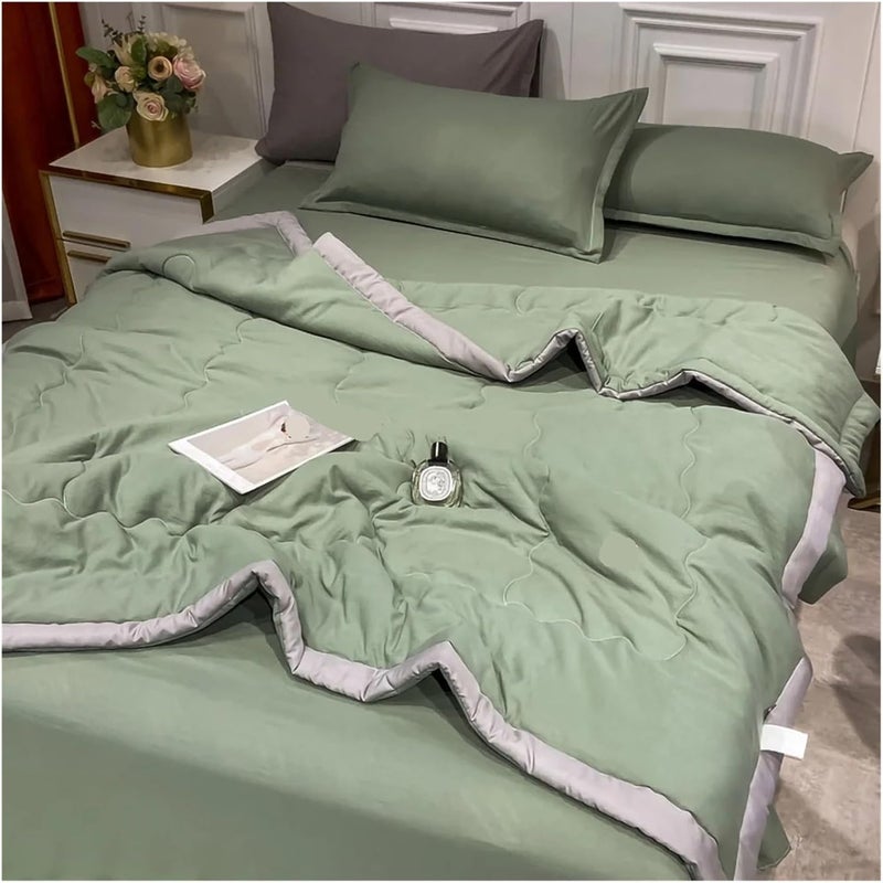 Summer Air-Conditioned Quilts Provide Cool and Comfortable Air and are Suitable for All Types of People(Green,180x220cm) - Image 2