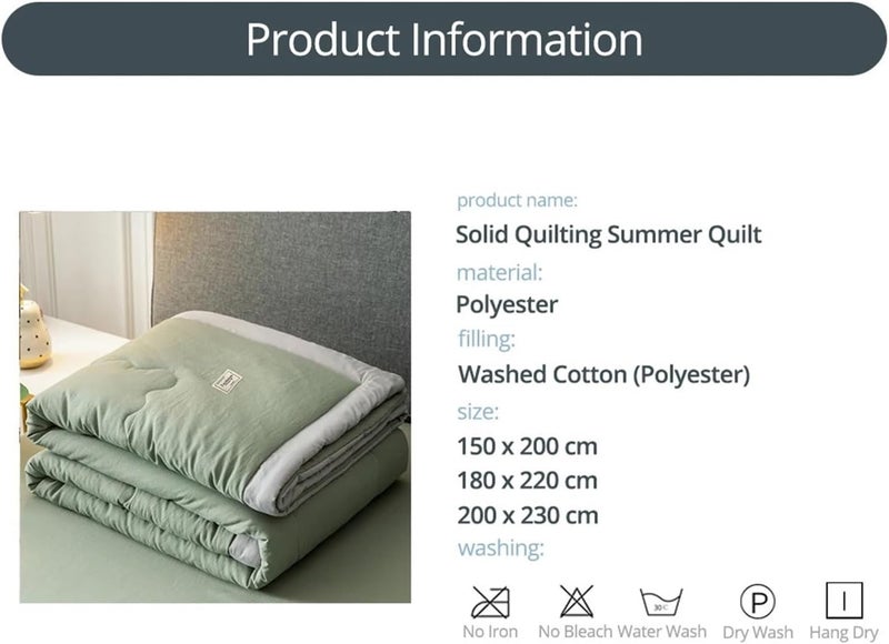 Summer Air-Conditioned Quilts Provide Cool and Comfortable Air and are Suitable for All Types of People(Green,180x220cm) - Image 3