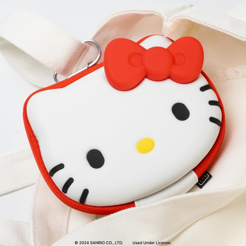 Hamee Hello Kitty Cartridge Case Compatible with Nintendo Switch Games â€“ Portable Carrying Zip Case Storage Holder with 12 Slots, Holds 12-36 Games [Carabiner Included] - Image 4