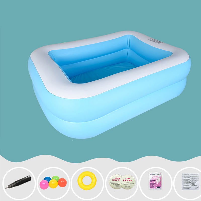 1PC Inflatable Pool Bathtub Funny Water Mattress Swimming Pool Toy for Boys Girls Babies(Sky- ) - Image 3