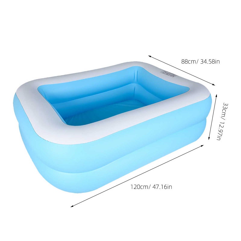 1PC Inflatable Pool Bathtub Funny Water Mattress Swimming Pool Toy for Boys Girls Babies(Sky- ) - Image 2