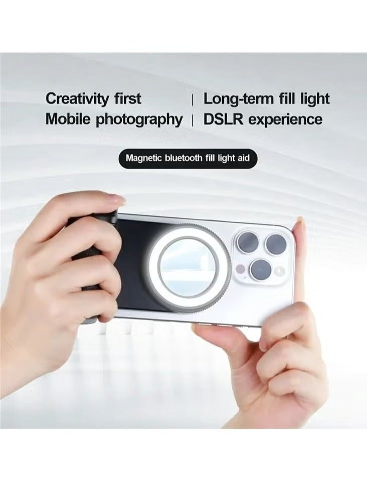 TIGER BBC-9 Magnetic Selfie Light Aid for Smartphones – LED Video Ring Light with Adjustable Brightness, Rechargeable Battery, Bluetooth Remote, Clip-On Magnetic Fill Light for Android & iPhone – Portable Ring Light for Vlogs, Reels, TikTok, Video Calls & Selfies - Image 2