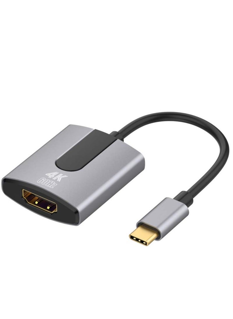Generic USB C to HDMI Adapter, Type Converter (4k@60Hz), Multiport HDMI, Compatible with New MacBook Pro/Air, iPad Air 4, Pro 2020, Galaxy S20, XPS and More-Gray  - Image 1