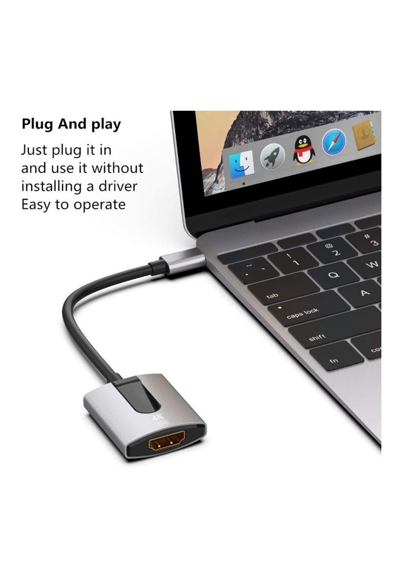 Generic USB C to HDMI Adapter, Type Converter (4k@60Hz), Multiport HDMI, Compatible with New MacBook Pro/Air, iPad Air 4, Pro 2020, Galaxy S20, XPS and More-Gray  - Image 2