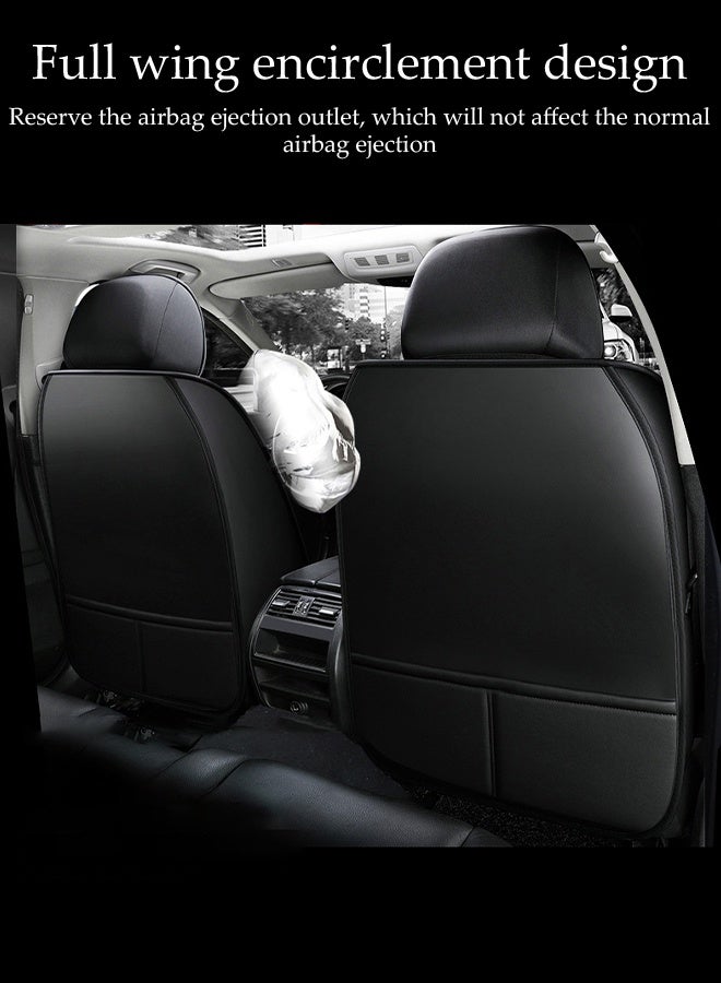 DUNISO Car Seat Cover,Universal Fully Wrapped Seat Cushion, Artificial Leather Car Backrest Seat Cover, With Headrest and Cushion,Wear Resistant And Anti Slip, Suitable For All Seasons, Suitable For Most Car Seats  - Image 4