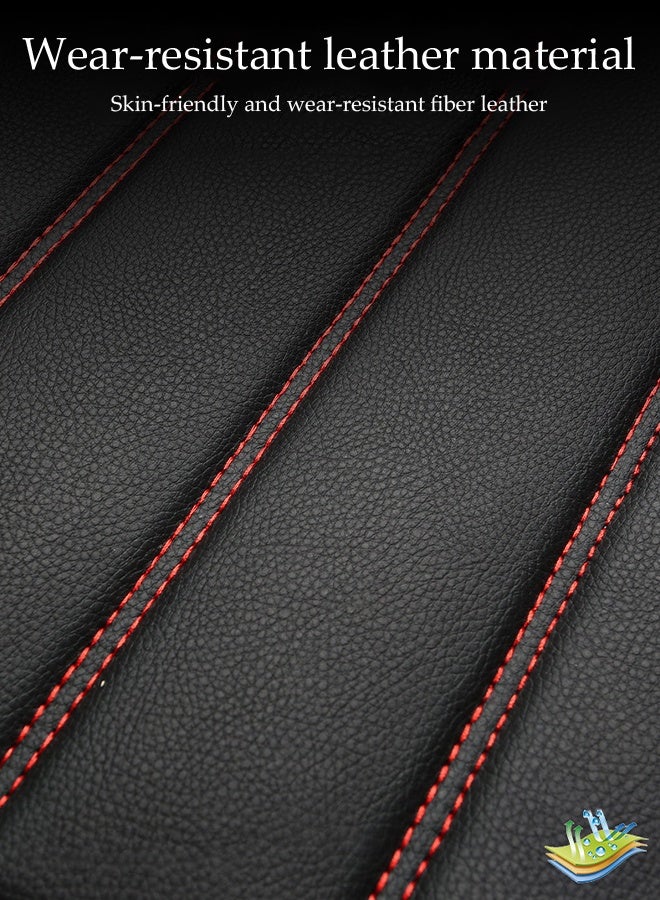 DUNISO Car Seat Cover,Universal Fully Wrapped Seat Cushion, Artificial Leather Car Backrest Seat Cover, With Headrest and Cushion,Wear Resistant And Anti Slip, Suitable For All Seasons, Suitable For Most Car Seats  - Image 2