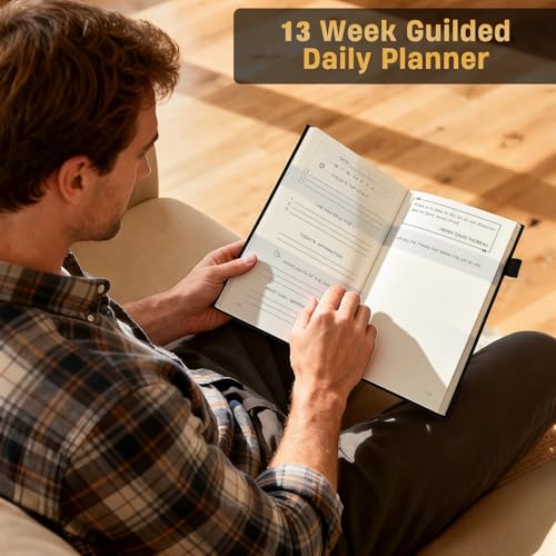 Zorblinx Productivity & Self-Mastery Journal for Men: Gratitude, Mental Health and Manifestation Diary for Mindfulness | Guided Daily Planner for Reflection, Positivity, Personal Growth and Self Care, Black - Image 5