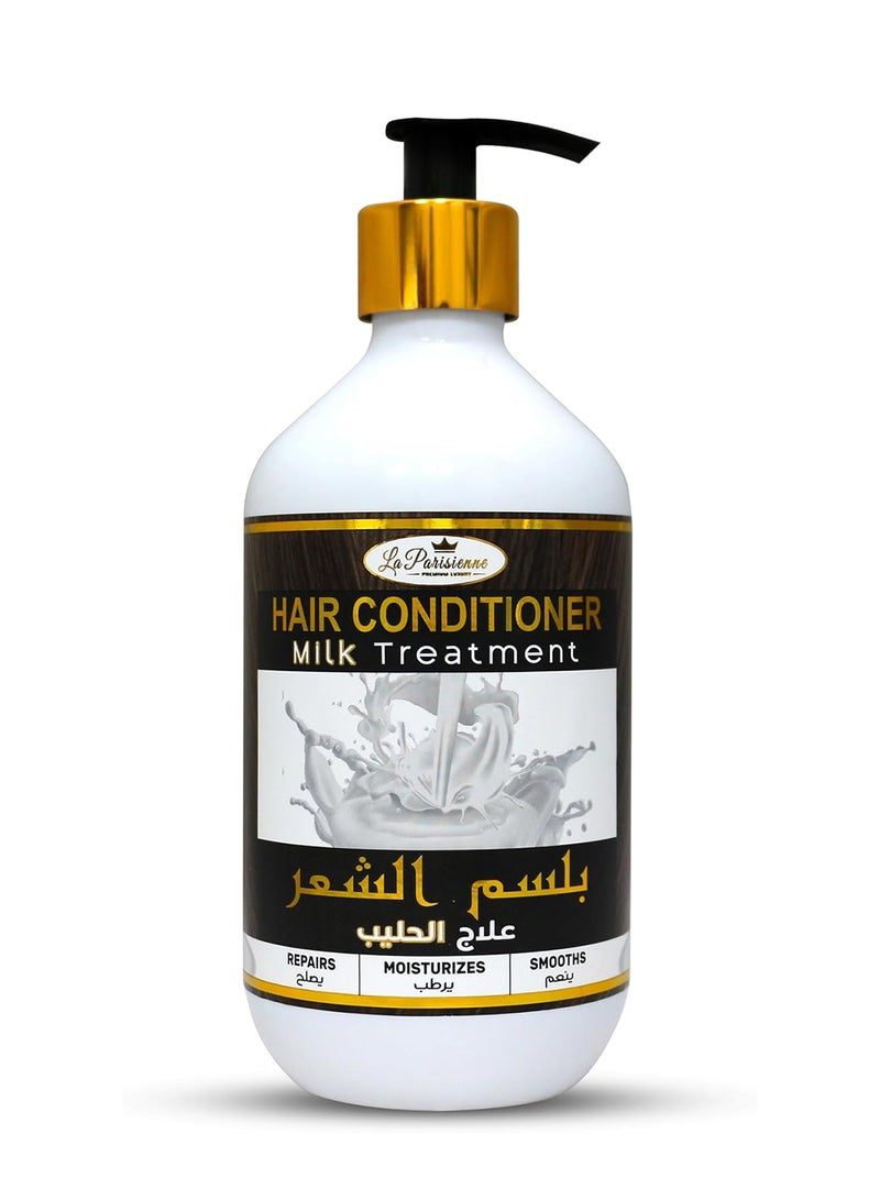 ECOLYTE+ La Parisienne Premium Luxury Hair Conditioner - Milk Treatment for Smooth and Strong Hair, 500 ml - Image 1
