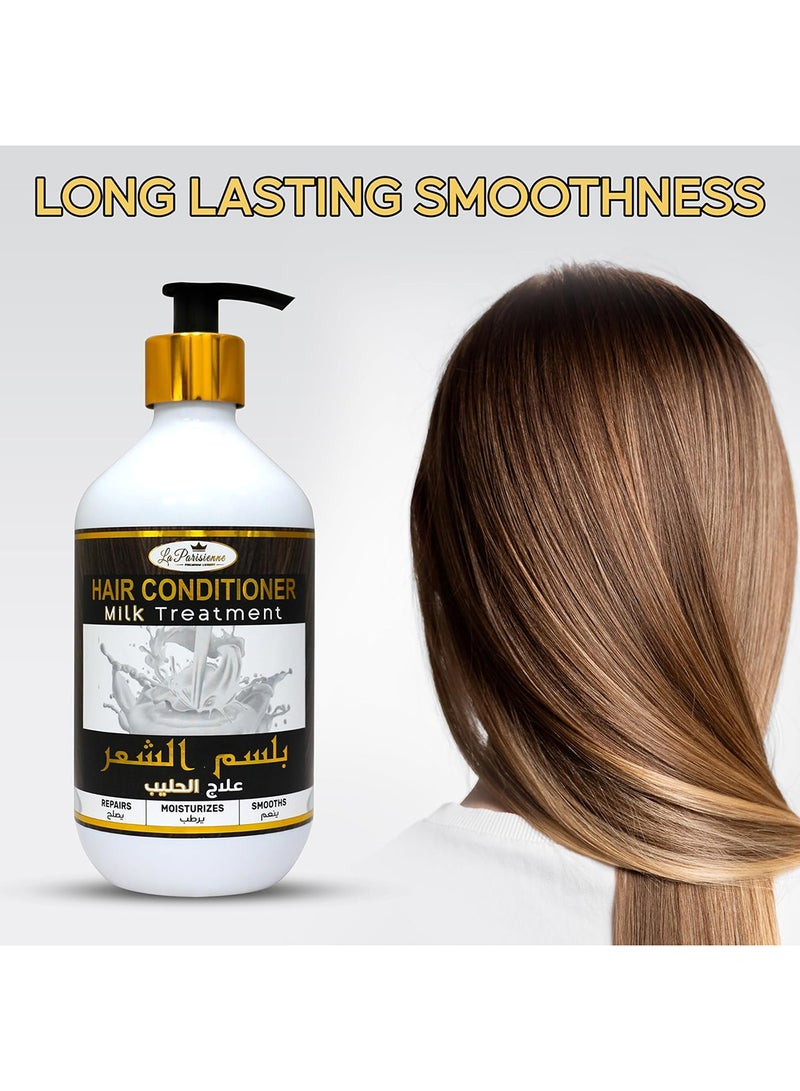 ECOLYTE+ La Parisienne Premium Luxury Hair Conditioner - Milk Treatment for Smooth and Strong Hair, 500 ml - Image 5