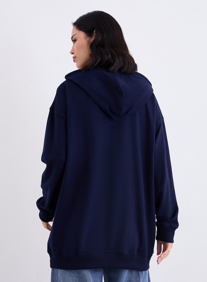 ستايلي هودي واسع بطبعة عبارة - Image 5