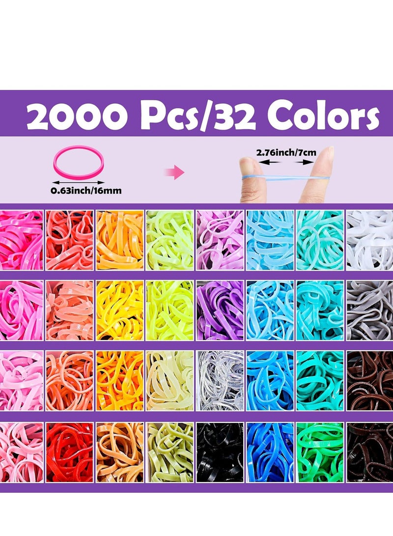 general 32 Colors Small Hair Rubber Bands with 16 Hair Styling Tools, 2000 Pcs Elastic Girl Baby Hair Ties Mini Hair Bands with Hair Elastic Cutter Hair Accessories Xmas Stuff for Girls Baby Toddlers Kids - Image 3